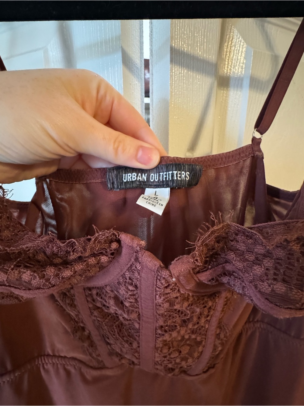 Urban Outfitters Lace-Trim Slip Dress - Rust - Picture 2 of 5